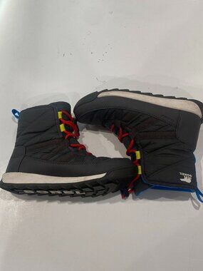 Sorel Youth size 5, Whitney II boots black, blue, red, waterproof, insulated EUC
